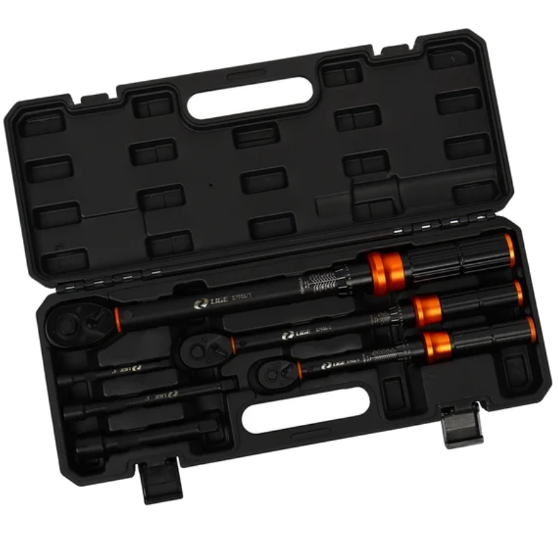 Набор ключей динамометрических и удлинителей Lige LG-S7906, 1/4" 2-22Нм, 3/8" 5-45Нм; 1/2" 10-170Нм, 6 предметов, с быстрой фиксацией, в кейсе в Муроме