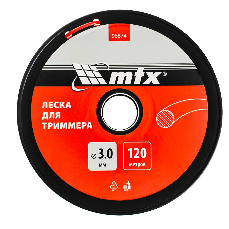 Леска для триммера MTX 96874, круглая, 3,0 мм х 120 м, на катушке в Вологде