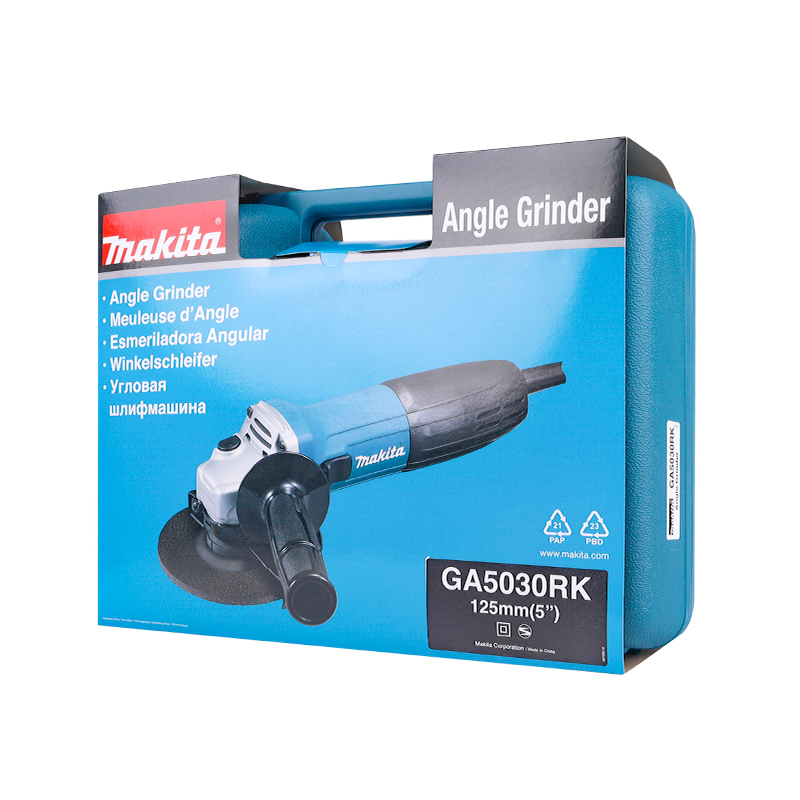Угловая шлифмашина (болгарка) Makita GA5030RK, 125 мм, 720 Вт, плавный пуск, в кейсе в Коврове