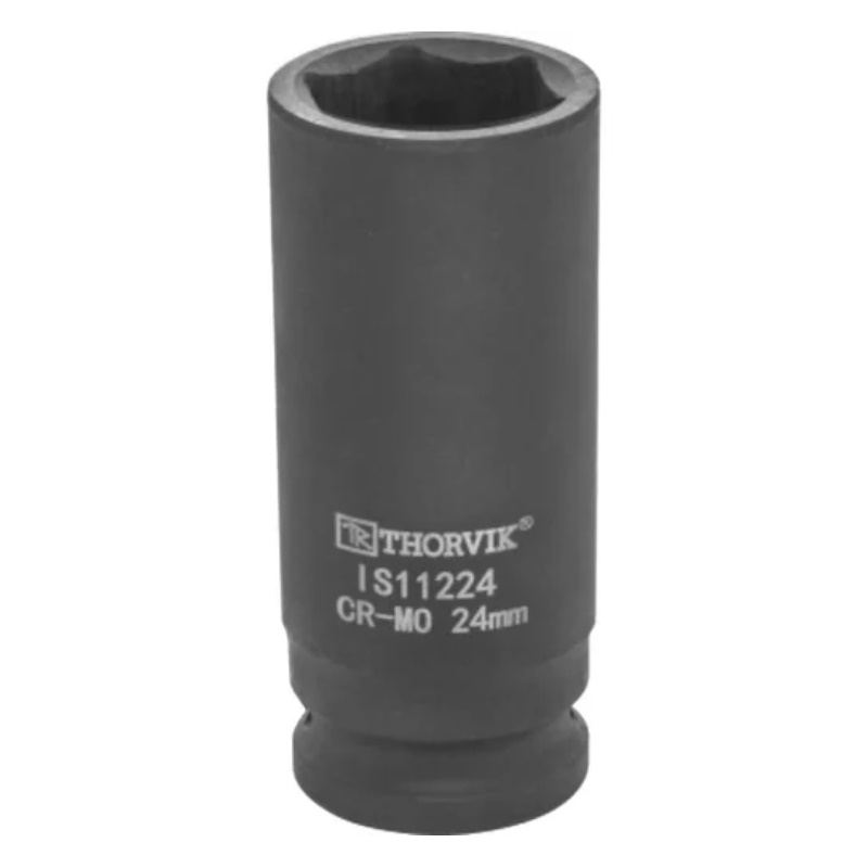 Головка торцевая ударная глубокая Thorvik IS11224 053452, 1/2"DR, 24 мм в Твери