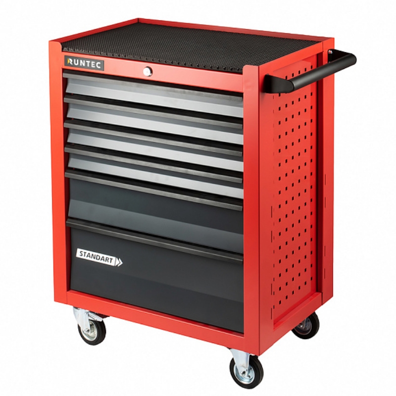 Тележка инструментальная 6 полочная Runtec RTSTD-6R, Standart, красная в Череповце