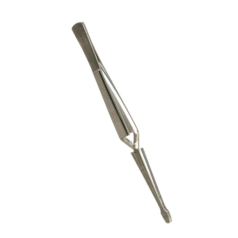 Пинцет Knipex KN-929491, крестовидный, трапециевидные зазубренные губки, 160 мм, пружинная сталь, хром