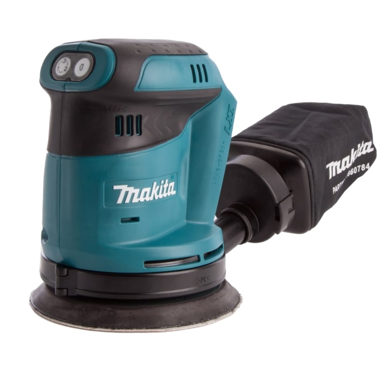 Аккумуляторная эксцентриковая шлифмашина Makita DBO180Z (Li-ion 18 В, амплитуда колебаний 2,8 мм, пылесборник, без АКБ и ЗУ)