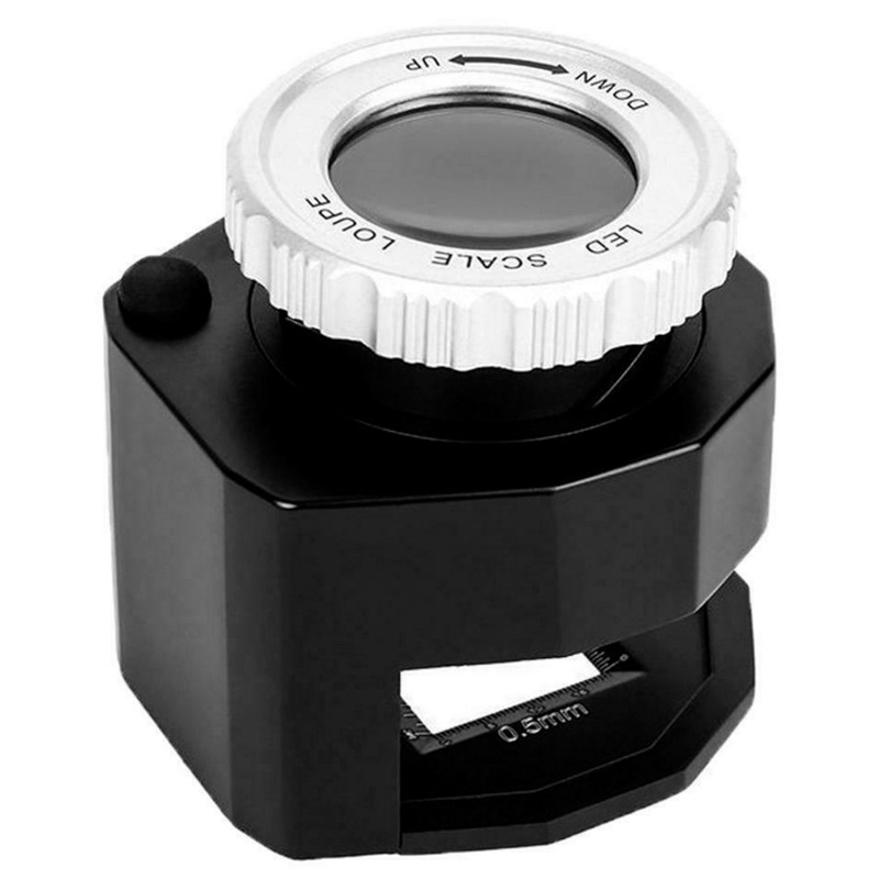 Лупа часовая Kromatech (Кроматек) TH-9006A 80182, измерительная контактная 30х, 27 мм, с подсветкой, ультрафиолет 6 LED во Владимире