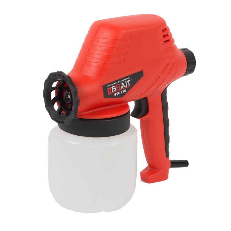 Краскопульт электрический Brait BSG-110 2101076069 110 Вт бачок 800 мл максимальная подача 300 млмин 1998₽