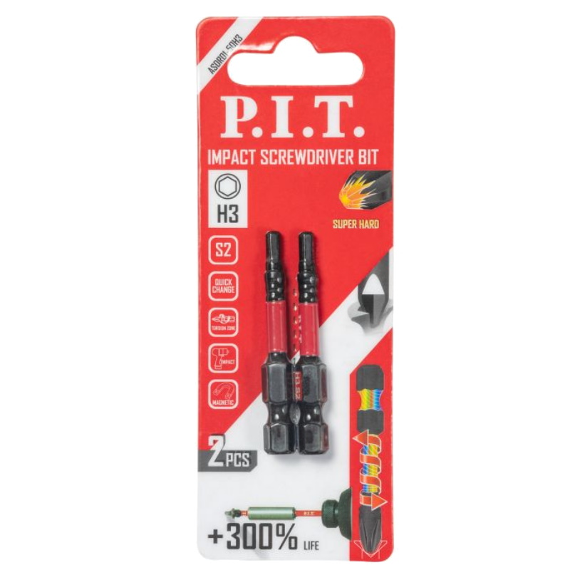 Бита ударная P.I.T. ASDR01-50PH3, PH3x50 мм, 2 шт в уп. в Ярославле