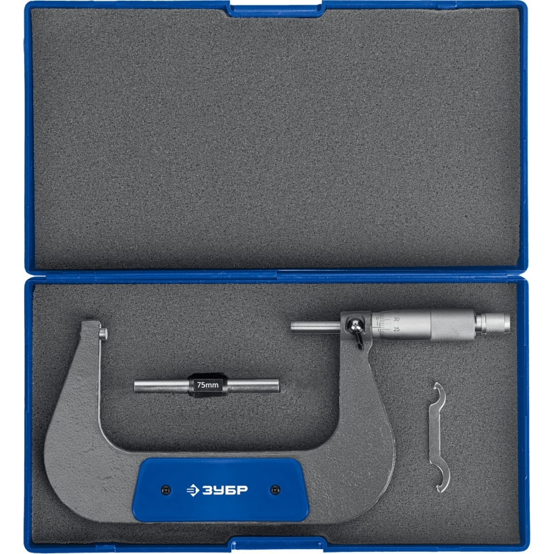 Микрометр Зубр Профессионал 34480-100_z02, МК, гладкий, механический, 75 - 100 мм