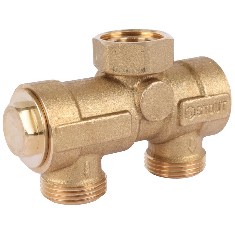 Комплект трехходового клапана Stout SFB-0001-000001 для котла + бойлера