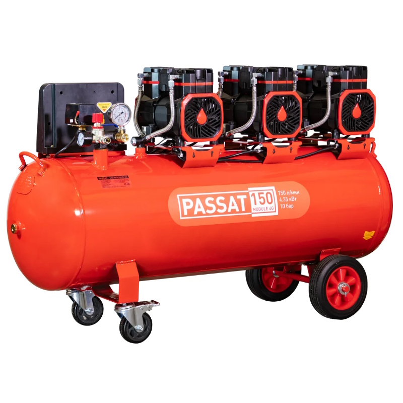 Компрессор Aurora PASSAT-150 MODULE 4G 39398, новое поколение, 132л, 750л/мин, 4.35кВт в Коврове