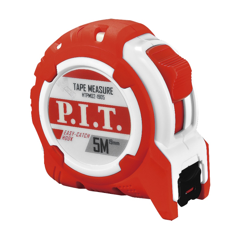 Рулетка с фиксатором P.I.T. HTPM02-1905, 5 м x 19 мм, ABS+TPR