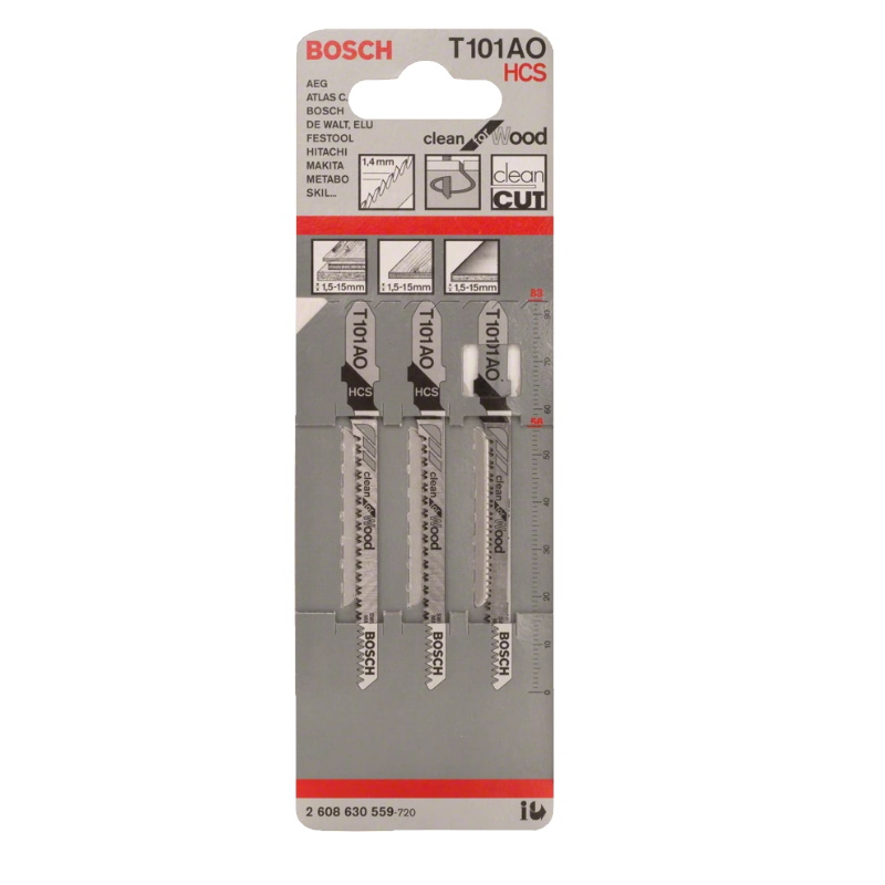 Лобзиковые пилки Bosch T 101 AО HCS 2608630559 3шт в Иваново