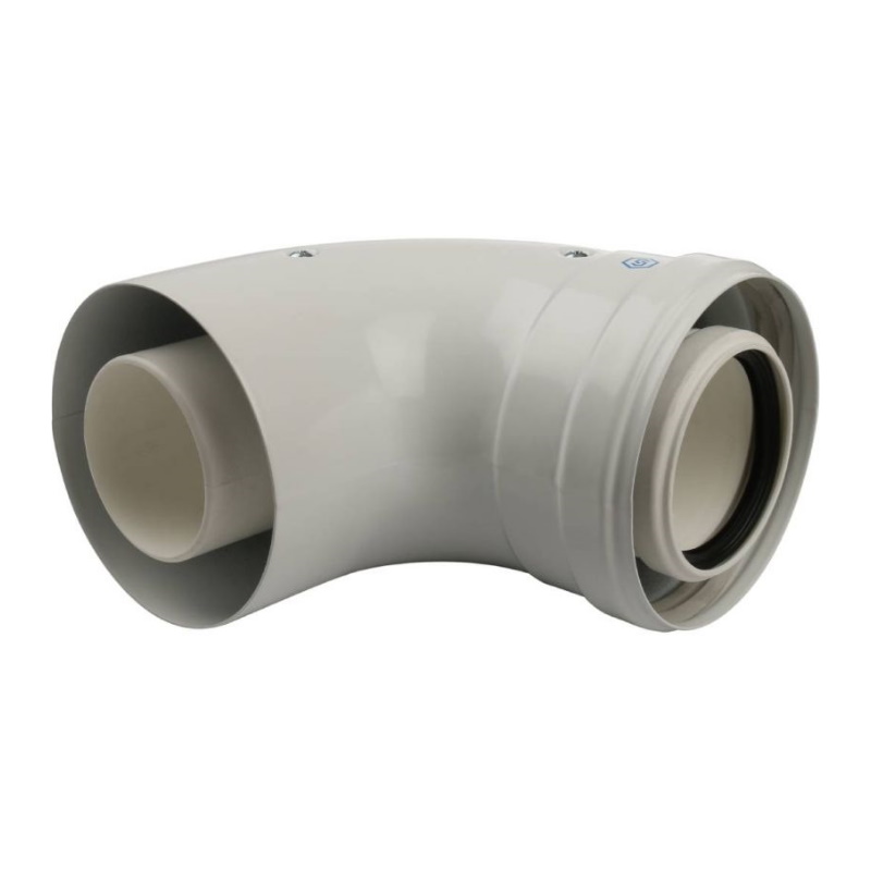 Элемент дымохода конденсационный угол Stout SCA-8610-010090 90° DN60/100 с инспекционным окном в Твери