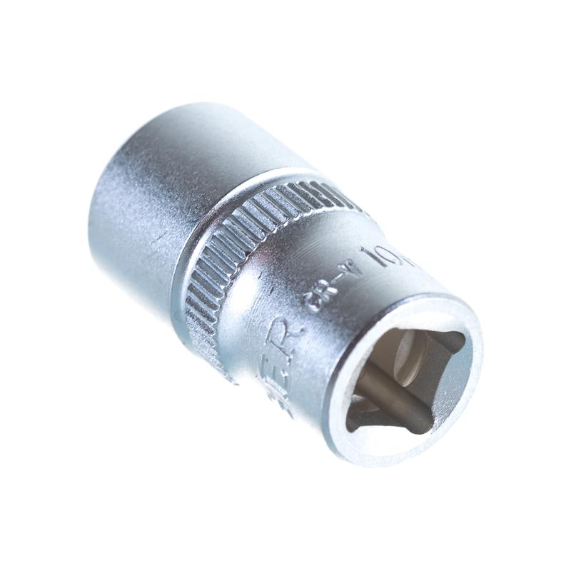 Торцевая головка Berger BG-14S10, 6-гранная, SuperLock, 1/4", 10 мм