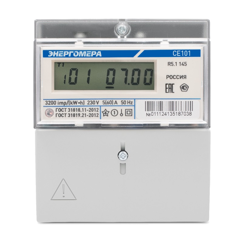 Счетчик электроэнергии Энергомера CE101 R5.1 145 101001003011124 340796 (электронный дисплей) в Угличе