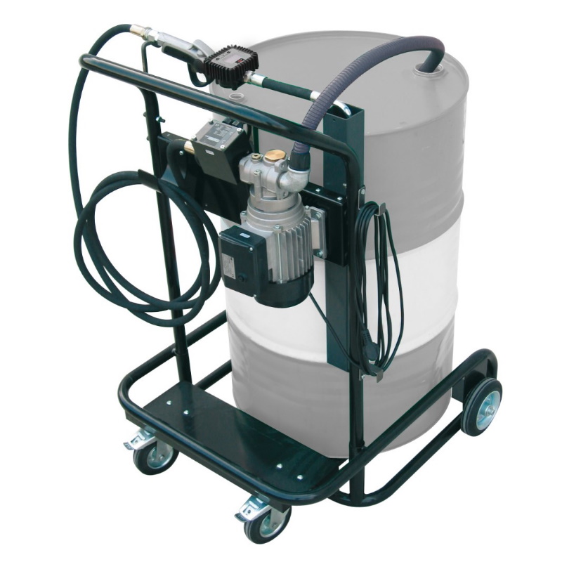 Мобильный маслораздатчик Piusi Viscotroll 200/2 AC F0026300D, механический пистолет, тележка, 9 л/мин