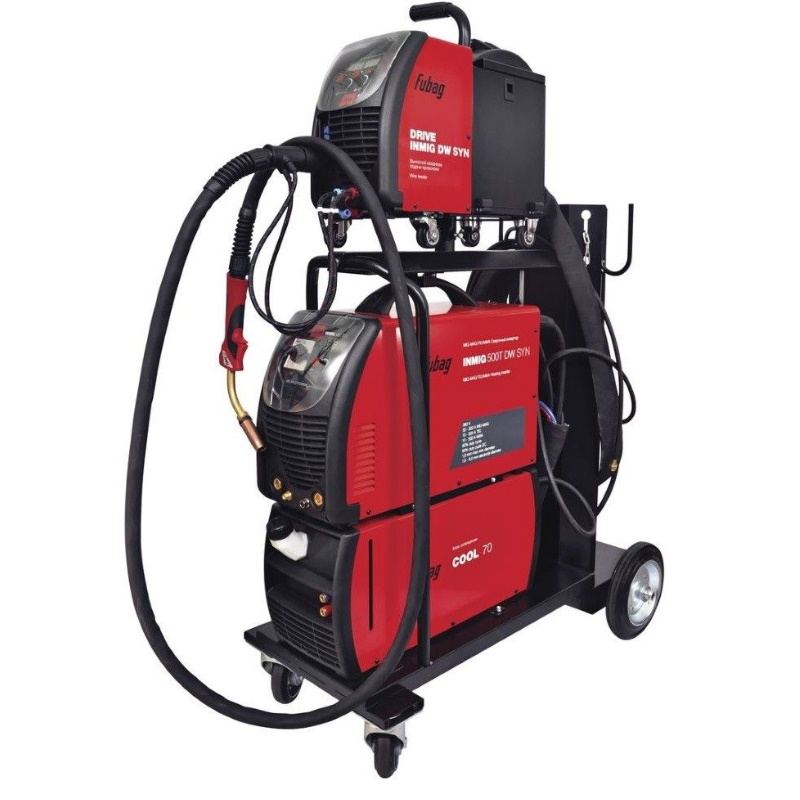 Cварочный полуавтомат инвертор INMIG 500T DW SYN (38029) + подающий механизм DRIVE INMIG DW (38044.0) + Шланг пакет 5м  (38 021) + горелка FB 500 3m (38032) + блок жидкостного охлаждения Cool 70 (38035) + тележка (38036) в Иваново