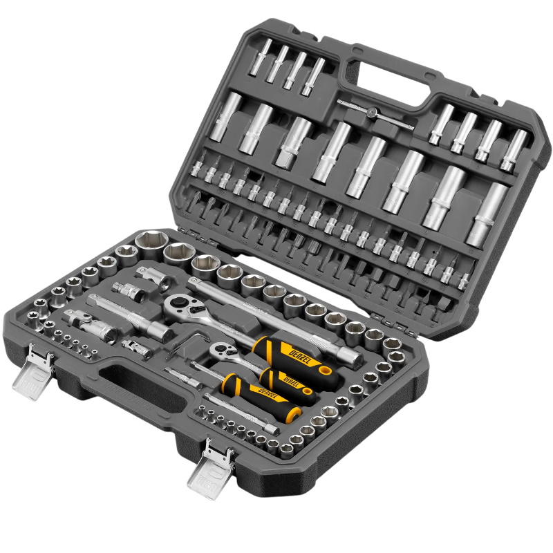 Набор инструментов Denzel 15814, 1/2", 1/4", CrV, S2, пластиковый кейс, 109 предметов