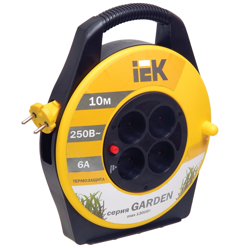 Катушка IEK GARDEN УК10 WKP23-06-04-10 4 места 2P10м 2х075мм2 2177₽