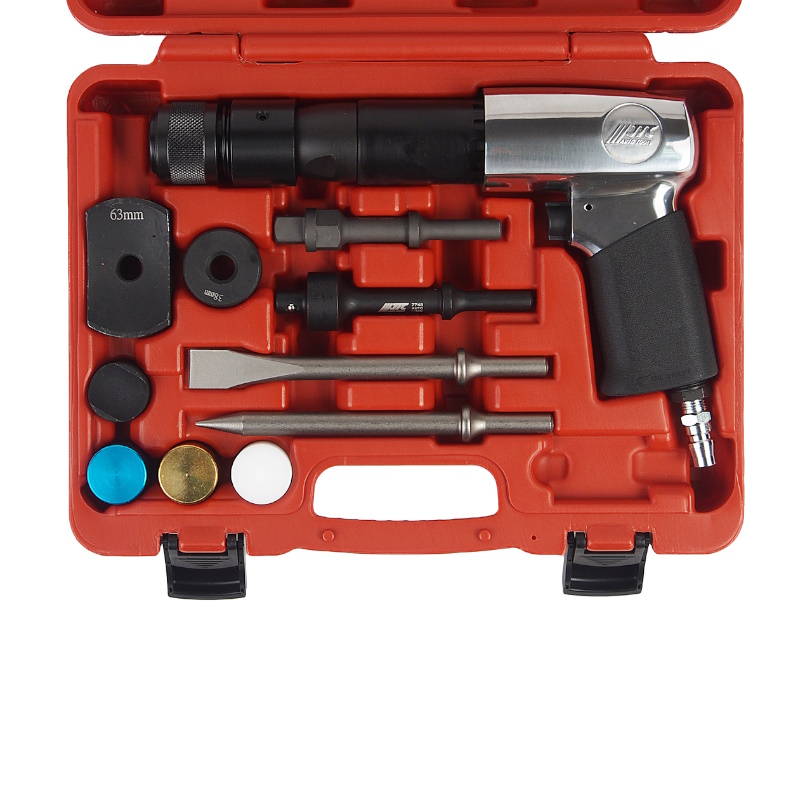 Пневмомолоток JTC JTC-7748 2100 ударов в минуту с набором зубил 12 предметов