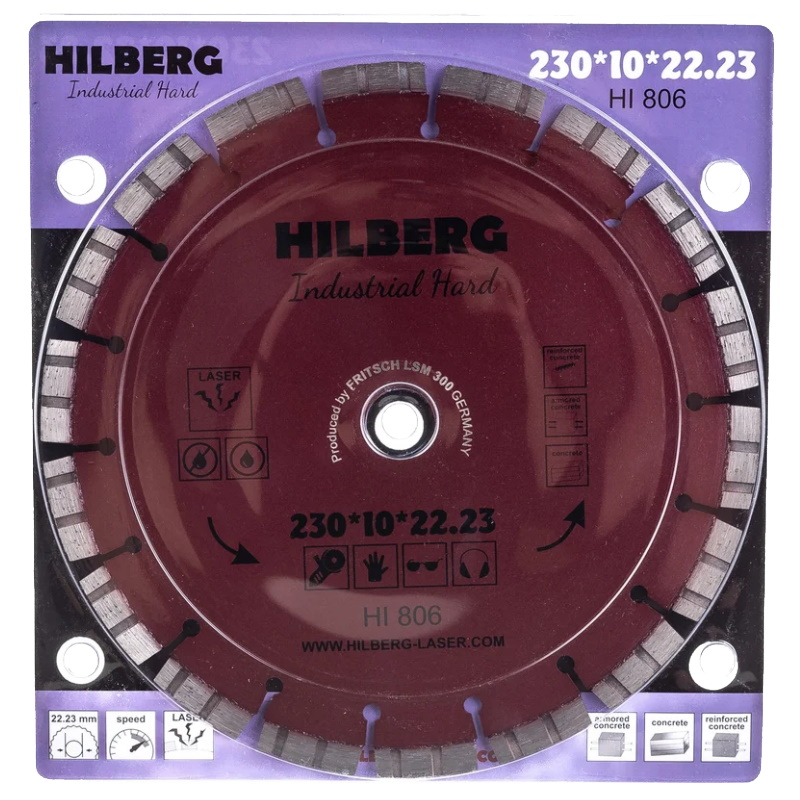 Диск алмазный отрезной Hilberg HI806, 230*22.23 Industrial Hard  в Муроме