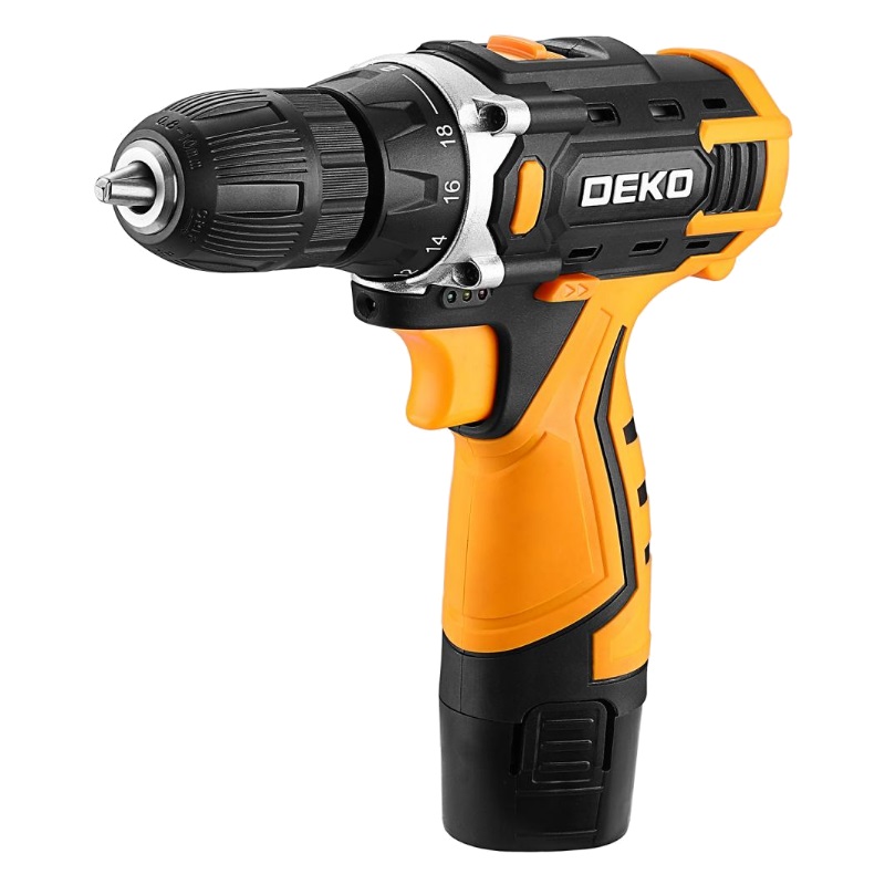 Аккумуляторная дрель-шуруповерт Deko DKCD12V 083-1006 (12В, Li-Ion 2х1.5Ач, ЗУ, кейс) в Муроме