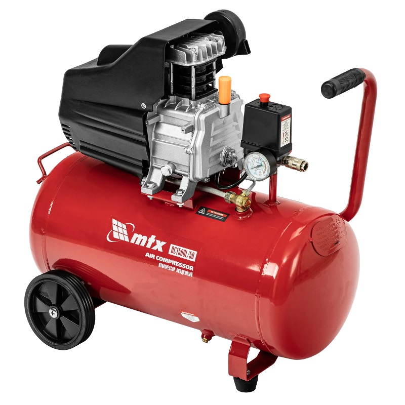 Компрессор воздушный MTX DC1500L/50 58018, 1,5 кВт, 50 л, 210 л/мин в Туле