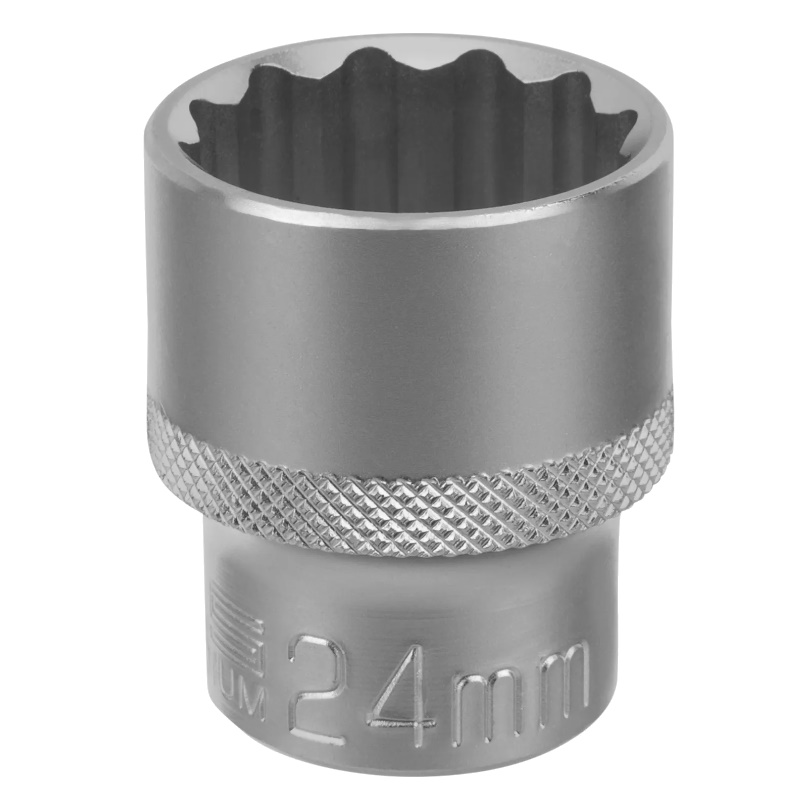 Головка торцевая Stels 13669, 24 мм, 12-гранная, CrV, под квадрат 1/2", хромированная в Туле