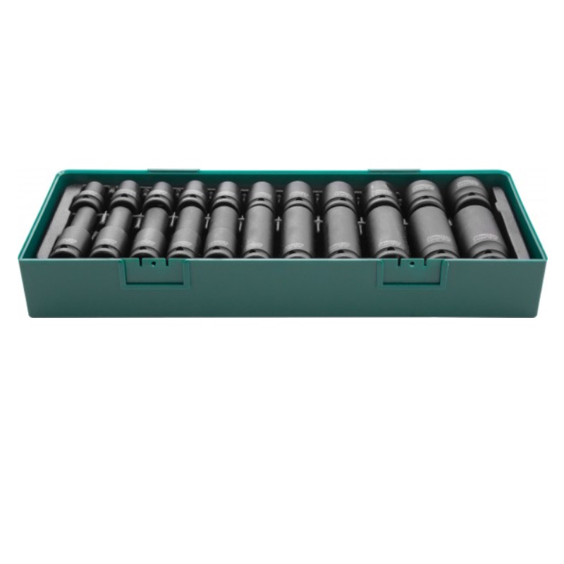 Набор головок ударных Jonnesway S03A4122SP 046655, 1/2"DR в ложементе, 10-24 мм, 22 предмета