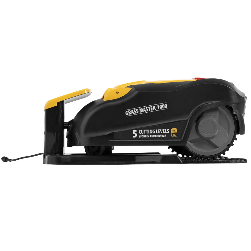 Робот-газонокосилка Denzel Grass Master 1000 58955, ультразвуковой датчик, 3 Ач, LCD дисплей, Wi-Fi в Александрове