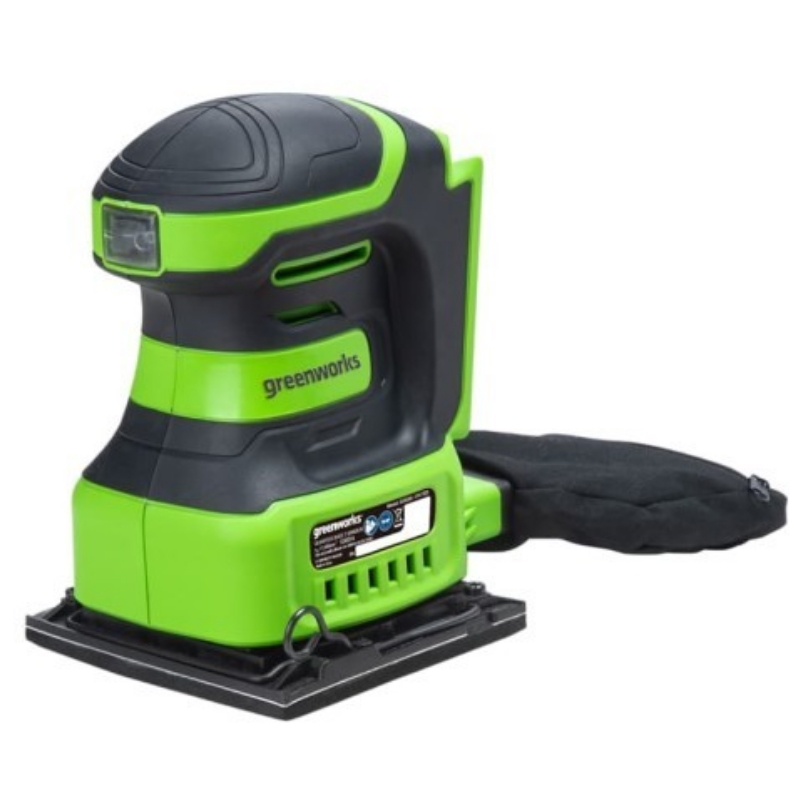 Плоская шлифмашина аккумуляторная Greenworks G24SS14 24V 3100507CUA, 115x140мм,5500 об/мин,ампл. 1,6 мм,1х2Ач,ЗУ,кор в Вологде