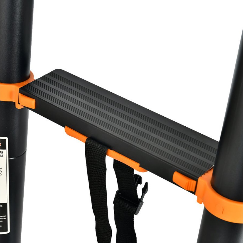 Лестница телескопическая Startul BLACK LINE ST9932-058, 2-х секционная, алюминиевая, 290/580 см, 2х7 ступеней, 19.2 кг в Ярославле