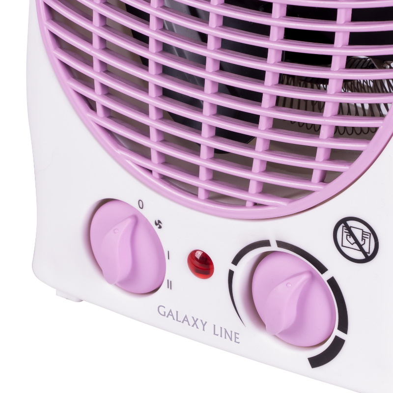 Тепловентилятор Galaxy Line GL 8176 4650067303253, белый с фиолетовым, 2000 Вт