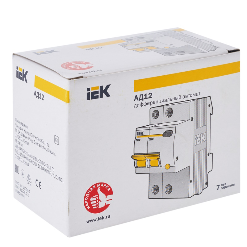 Дифференциальный автомат IEK KARAT АД12 2P MAD10-2-032-C-030, 32А, 30мА, тип AC в Кинешме