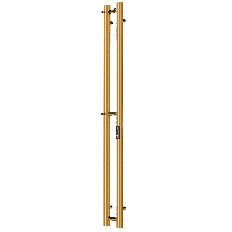 Полотенцесушитель электрический Stout SHQ-R8R0-012008 ROCK round, 120*08, золотой хром 585, 2 опоры в Твери