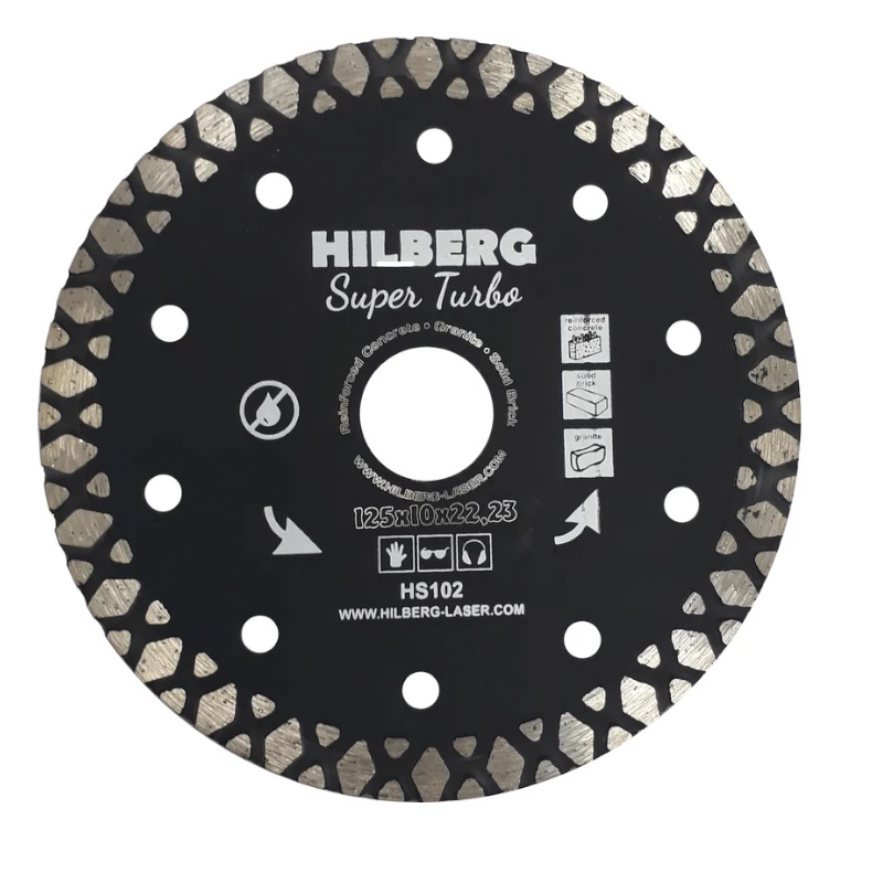 Диск алмазный Hilberg Super Turbo HS102, 125х22,23х10  в Иваново