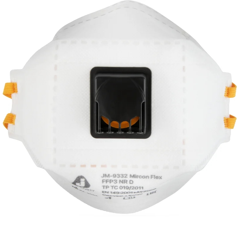 Респиратор Jeta Safety JM-9332, одноразовый Mircon Flex с клапаном FFP3 NR D трехпанельный в Муроме
