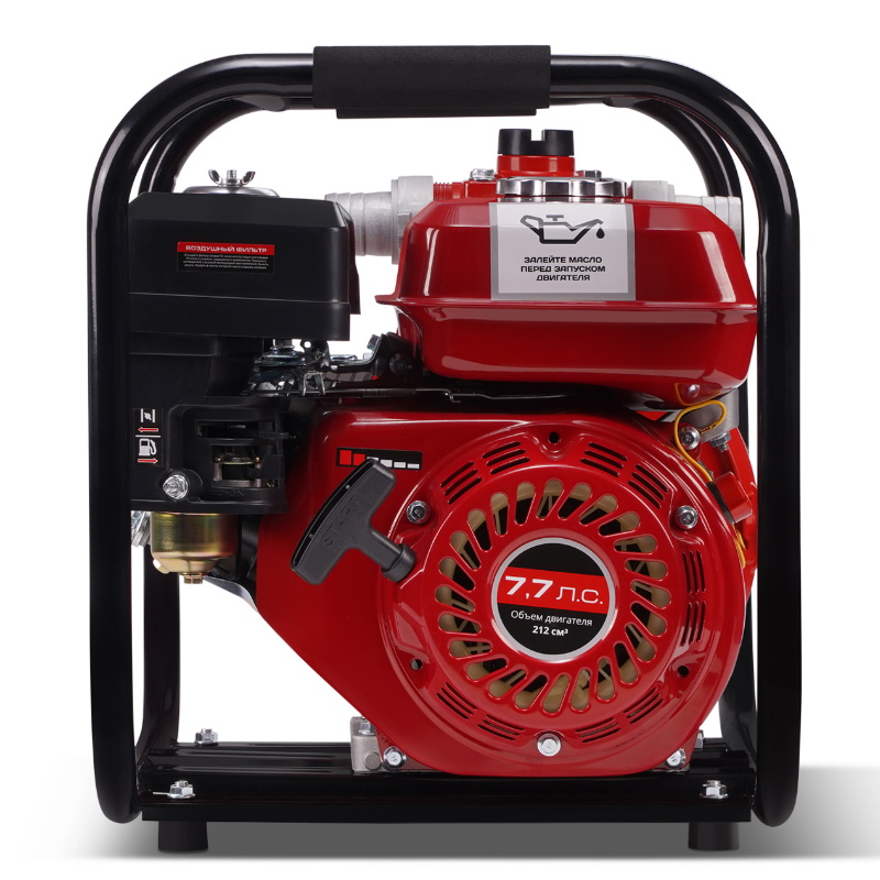 Мотопомпа бензиновая Stavr SMP 50 9070600086, D=50 мм, 4 т, ДВС 208 см³, 5200 Вт, 7 л.с, 600 л/мин, глубина 8 м, напор 27 м в Твери