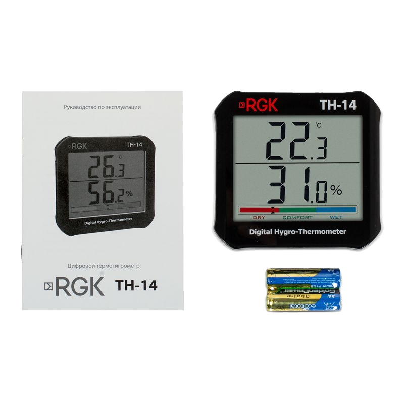 Термогигрометр Rgk TH-14, 778602, с поверкой