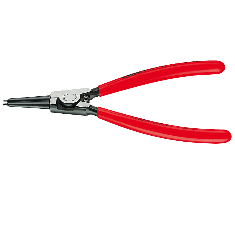 Щипцы для внешних стопорных колец Knipex KN-4611A1 прямые губки 10-25 мм длина 140 мм фосфатированные 3106₽