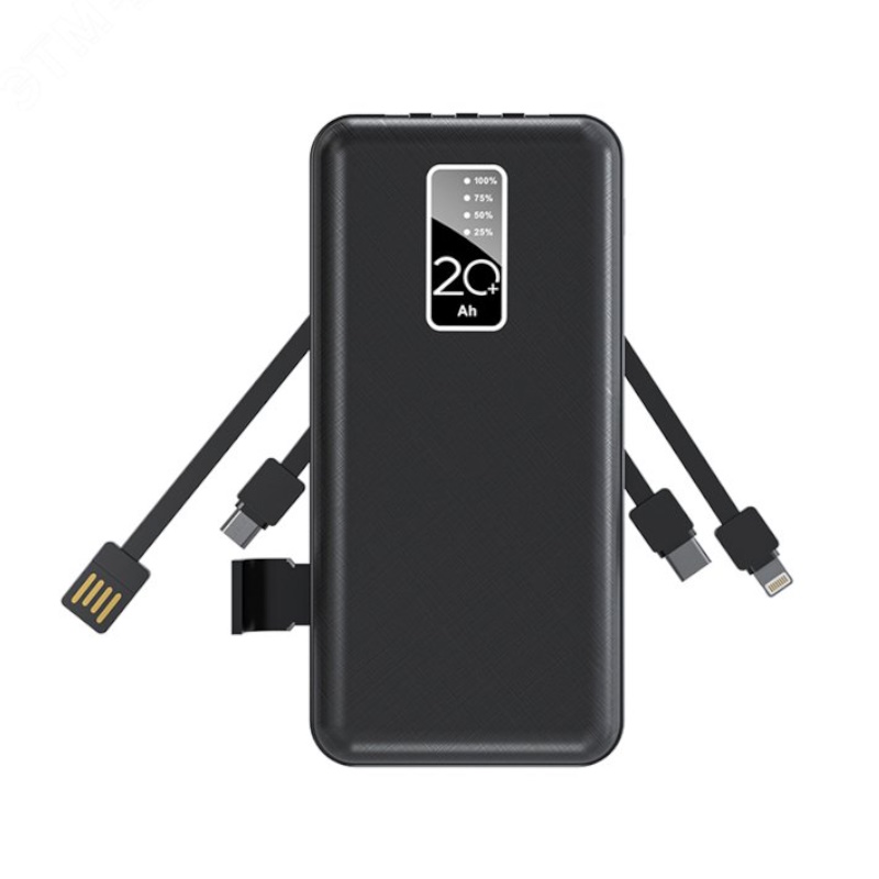 Устройство портативное зарядное Rexant Power Bank 30-2039 (аккумуляторная батарея) 20000 mAh, черное в Костроме