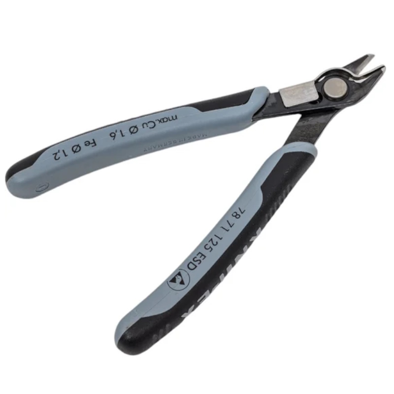 Бокорезы прецизионные Knipex Electronic Super Knips KN-7871125ESD, ESD, зажим для проволоки, чернёные, 125 мм, 2-комп антистатические ручки в Кинешме