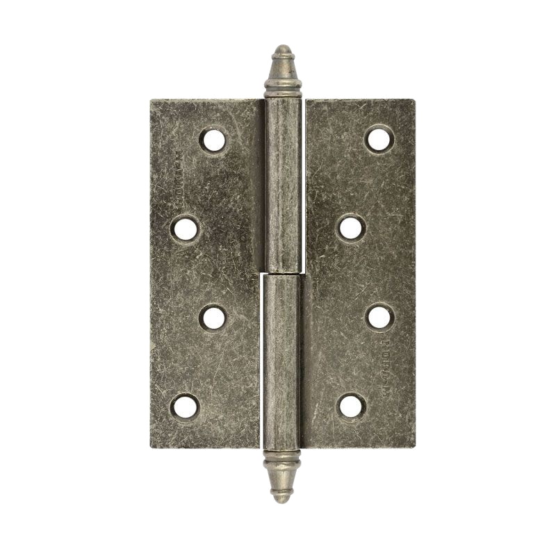 Петля дверная разъемная Нора-М 610-4" 5458, 100*75*2,5, с колпачками, застаренное серебро, левая в Костроме