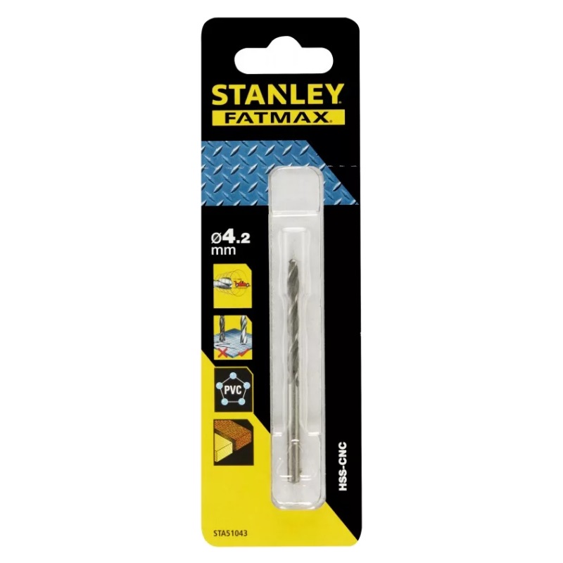 Сверло по металлу Stanley STA51043-QZ, HSS-CNC, 4,2x75x43 мм в Кинешме