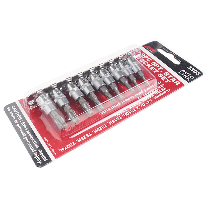 Набор насадок JTC JTC-3303, TORX 5-гранных, 1/4", TS10H-TS50H, 9шт в Угличе