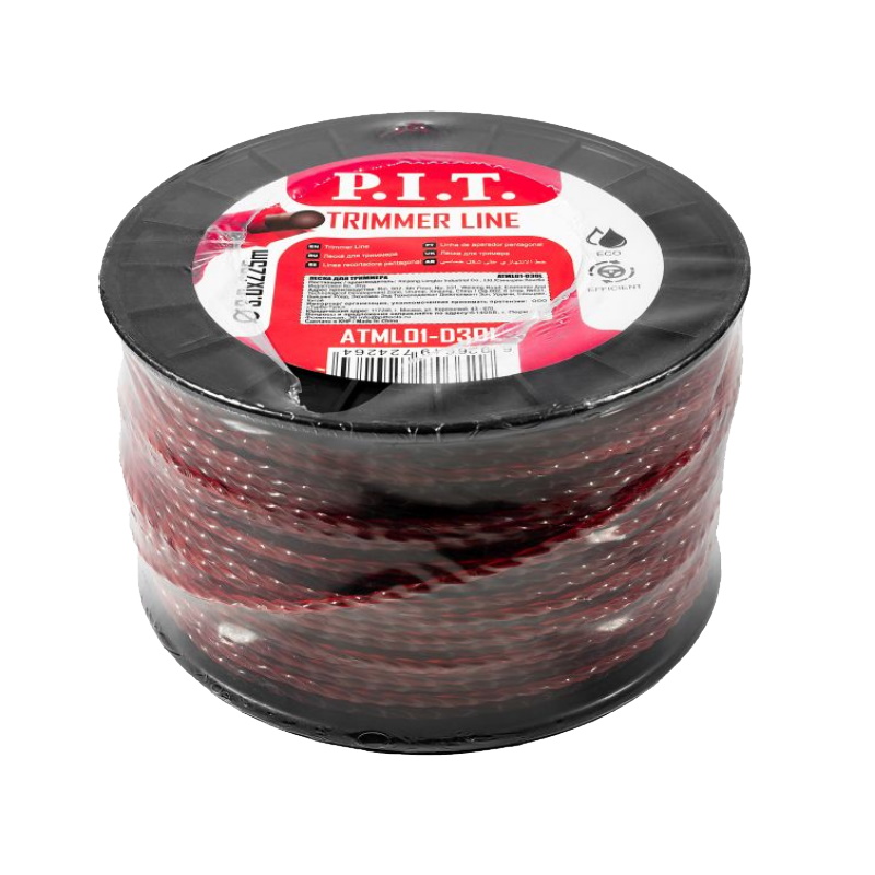 Леска для триммера P.I.T. ATML01-D30L, двухцветная, 3 мм, 225 м