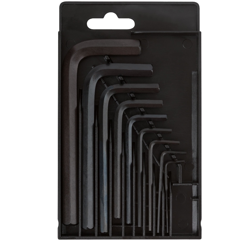 Ключи шестигранные Fit 64185 HEX короткие CrV 9 шт15-10 мм в коробочке 823₽