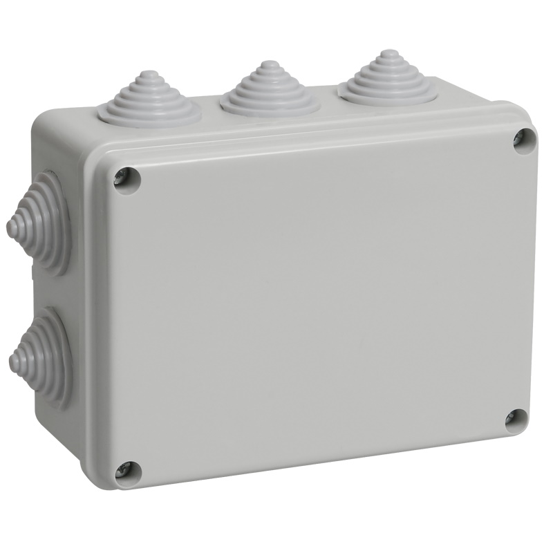 Коробка распределительная IEK КМ41241 UKO10-150-110-070-K41-44, о/п, 150х110х70 мм, IP44, 10 вводов, серая в Переславле
