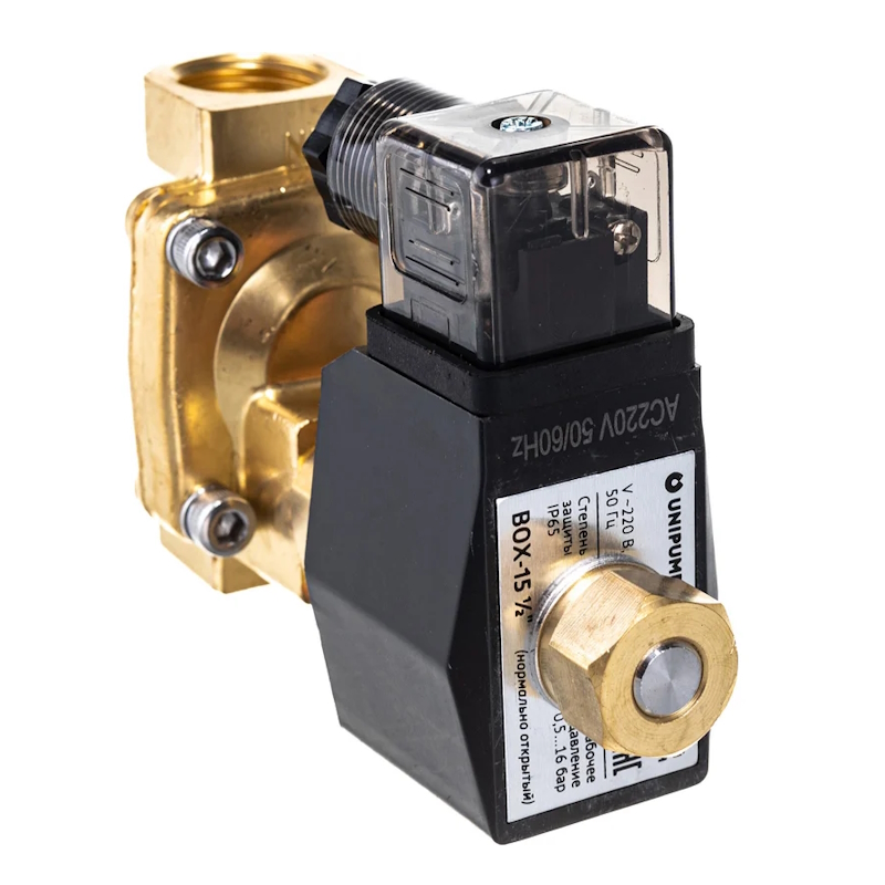 Электромагнитный клапан Unipump BOX-15 1/2 74950, нормально открытый в Твери