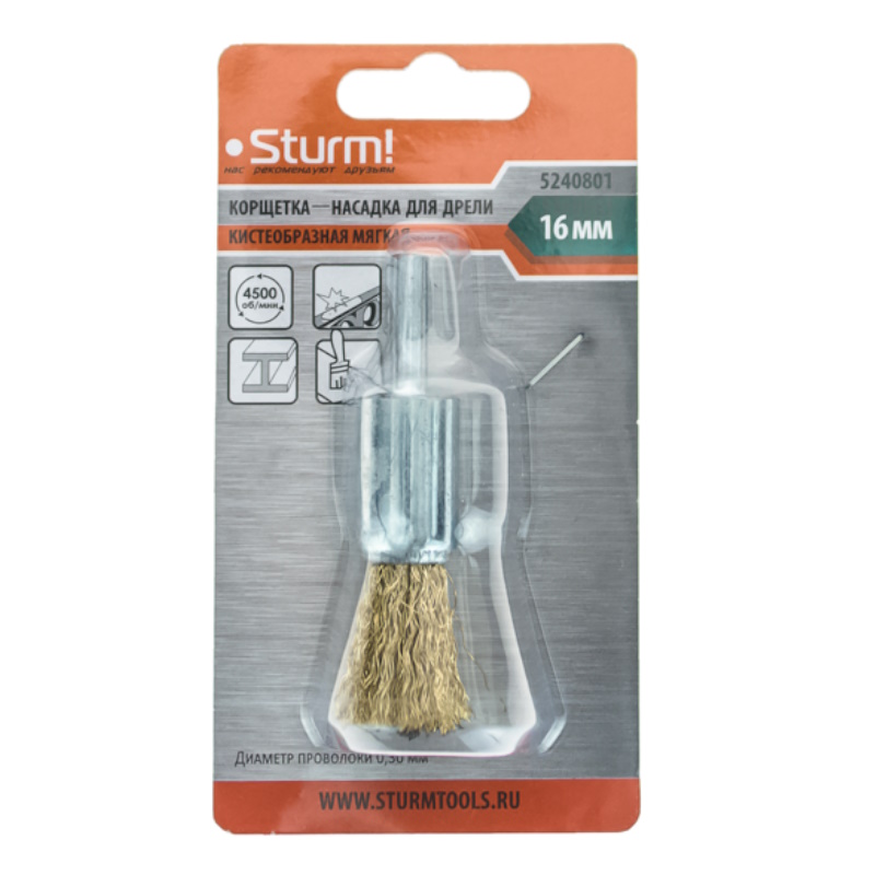 Корщетка-насадка для дрели Sturm 5240801, 16 мм в Переславле