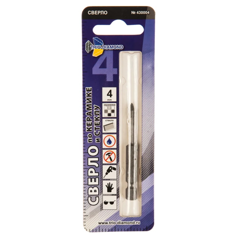 Сверло по керамике и стеклу Trio-Diamond 430004 4мм в Ярославле